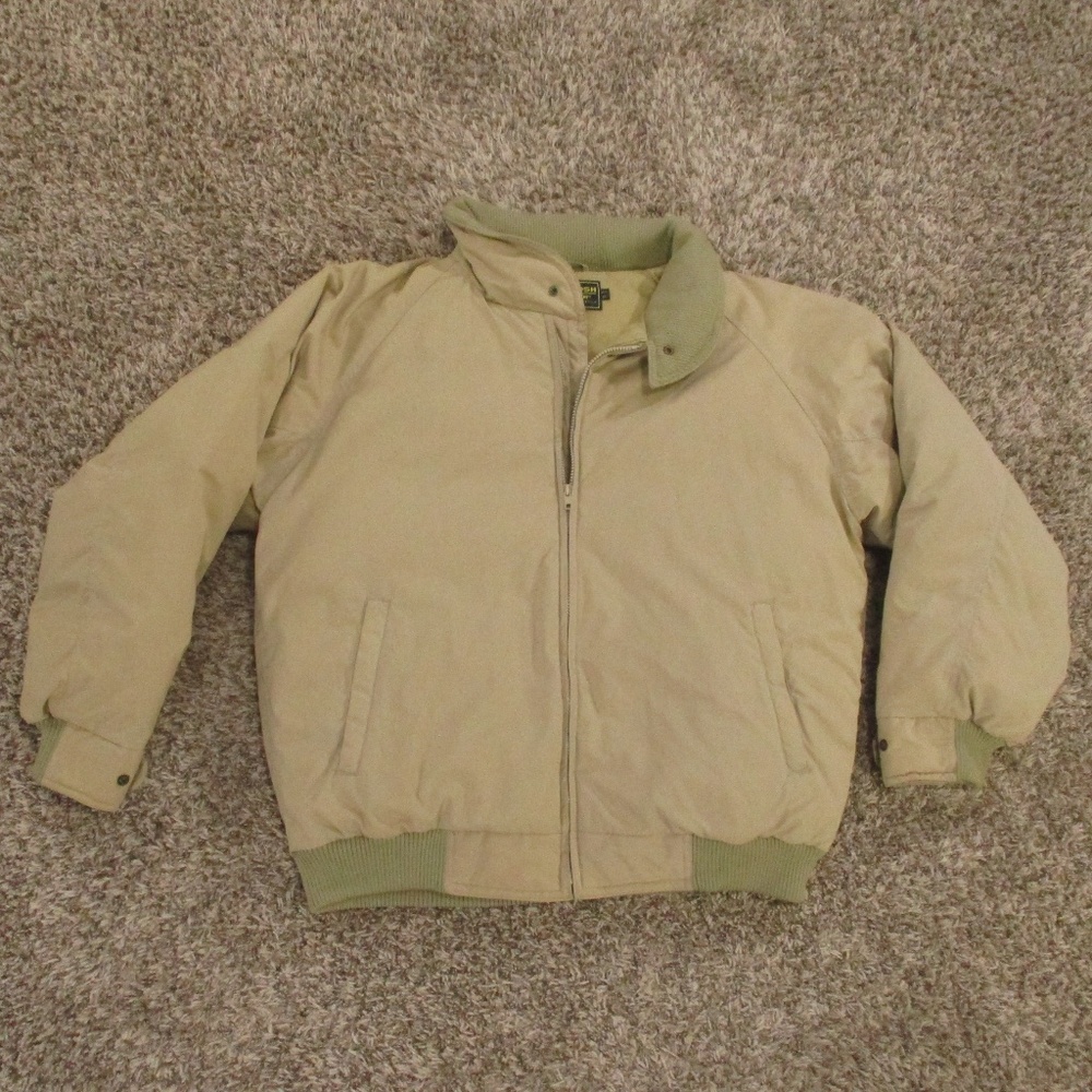 OshKosh B'Gosh Vintage 90s Jacket Men's XL‎ Tan Down Fill Winter Coat Outdoors